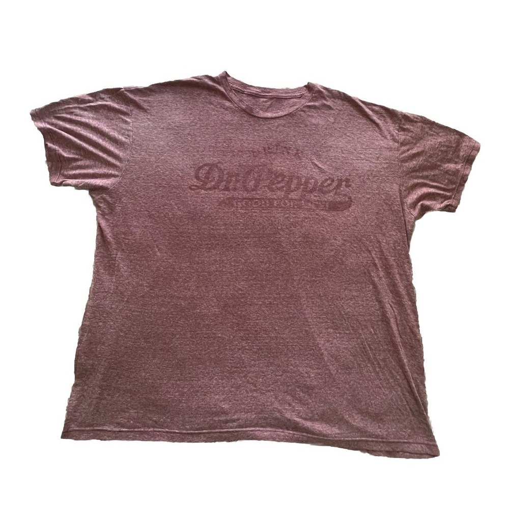 Dr. Pepper Tshirt Adult 3XL Maroon Heather Faded Graphic Tee